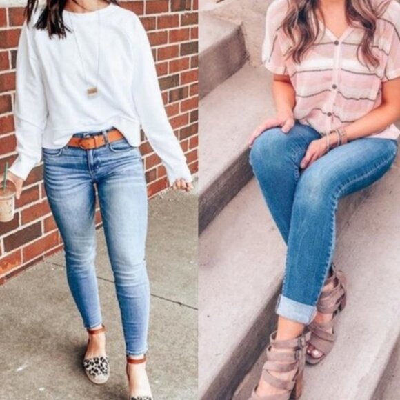 American Eagle Super Hi-Rise Jegging Size 4 Short High Waist Stretch Jeans Denim - Picture 1 of 11